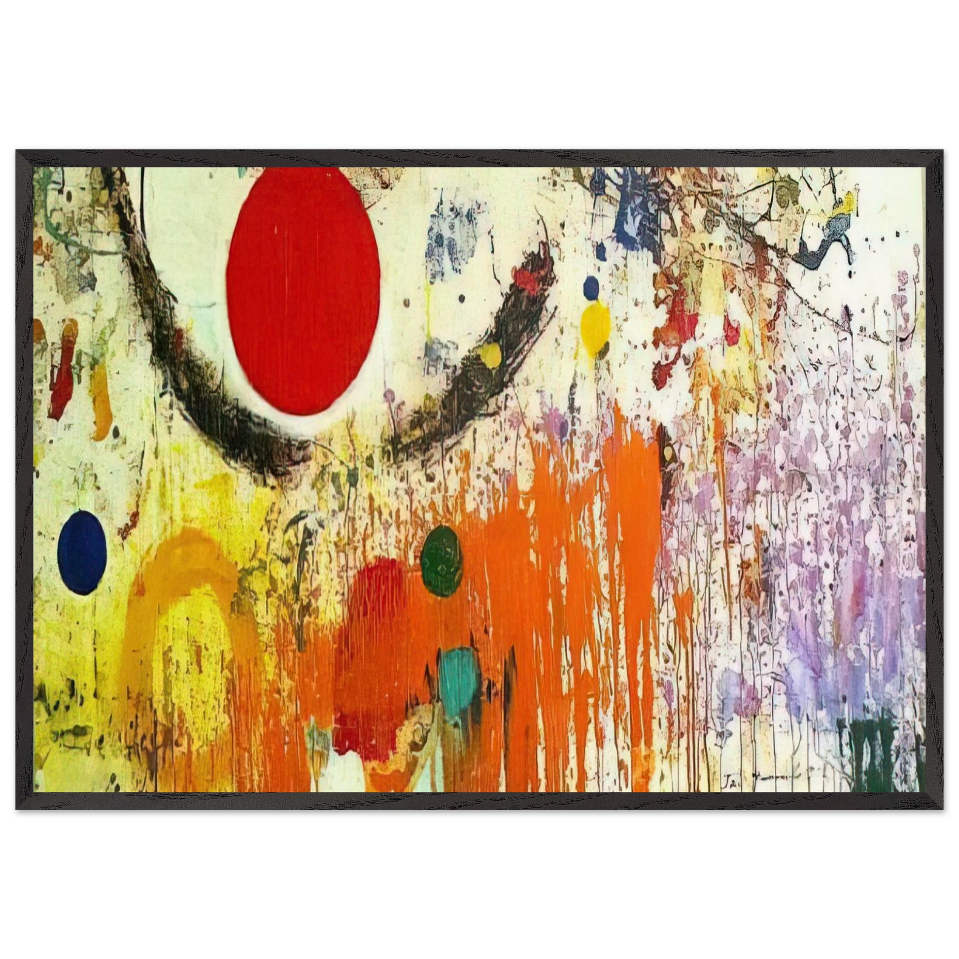 UNTITLED 1972 N2 - Taro Yamamoto Framed Art Print – Black Wooden Frame - Default Title - -Framed Art Print