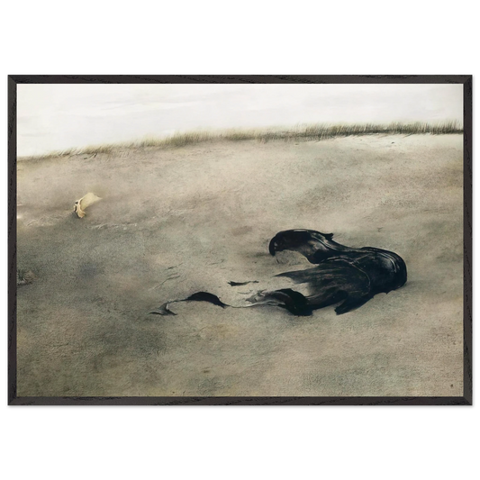 NOT DETECTED 37 - Andrew Wyeth Framed Art Print – Black Wooden Frame - Default Title - -Framed Art Print