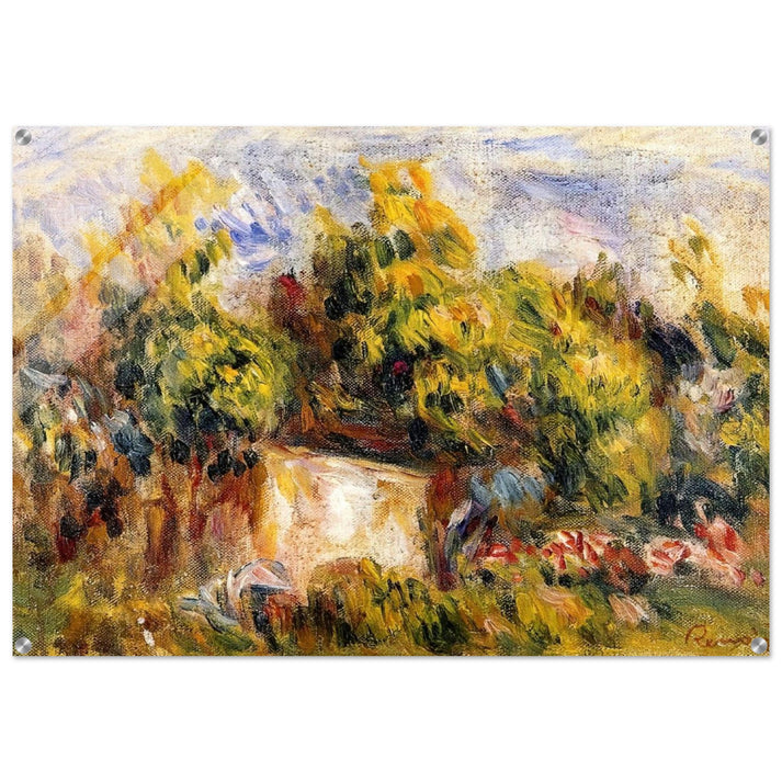 Landscape with Cabin - Pierre-Auguste Renoir Acrylic Print - 70x100 cm / 28x40″ inches
