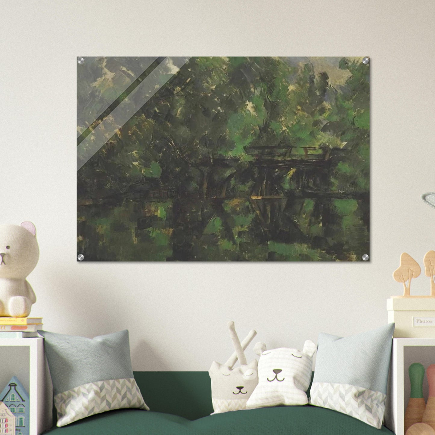 Bridge over the pond - Paul Cézanne Acrylic Print - 70x100 cm / 28x40″ inches | Paul Cézanne Wall Art | Paul Cézanne Prints
