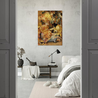 Roses - Childe Hassam Brushed Aluminum Print - 70x100 cm / 28x40 inches | Childe Hassam Aluminum Print | Childe Hassam Prints