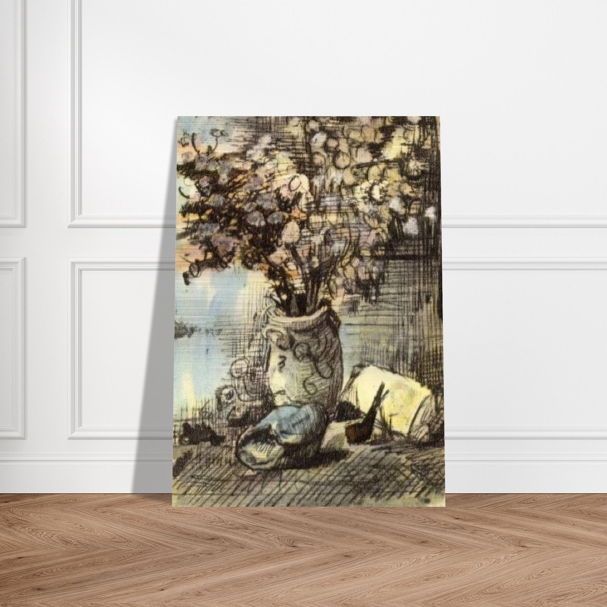 Honesty in a Vase - Vincent van Gogh Brushed Aluminum Print - 70x100 cm / 28x40 inches | Vincent van Gogh Aluminum Print | Vincent van Gogh Prints