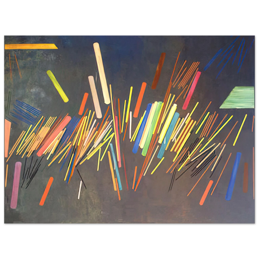 Ronnie Landfield - Green Line Painting - 1968 Fine Art Poster - Default Title