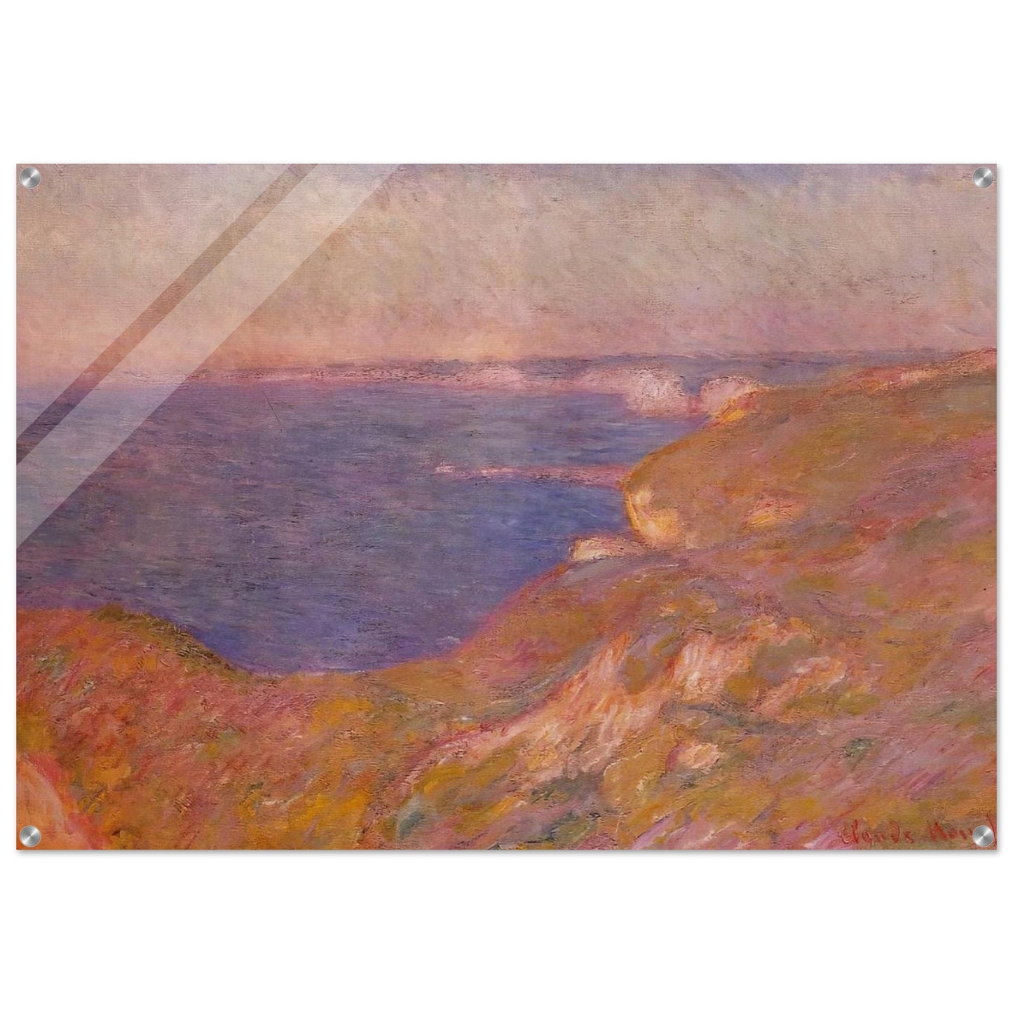 Cliff near Dieppe - claude monet Acrylic Print - 70x100 cm / 28x40″ inches