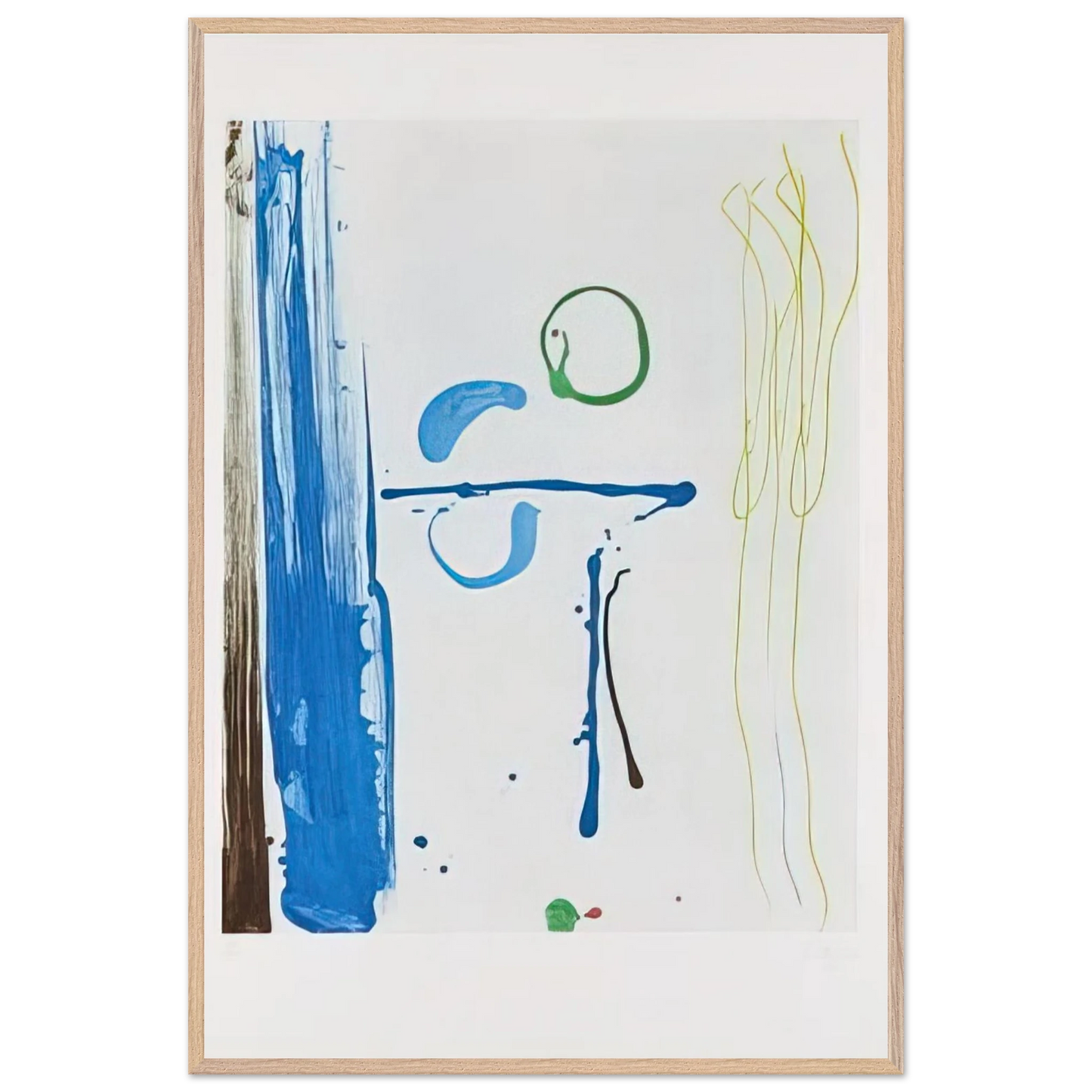 Helen Frankenthaler - Sunshine After Rain - 1987 Wall art - 30x30 cm / 12x12 inches - Premium Wooden Framed Poster With Fine Art Paper - Black frame