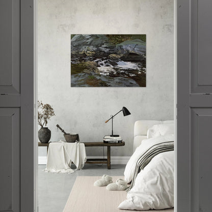 Cascade - 1974 - Neil Welliver Brushed Aluminum Print - 70x100 cm / 28x40 inches | Neil Welliver Aluminum Print | Neil Welliver Prints