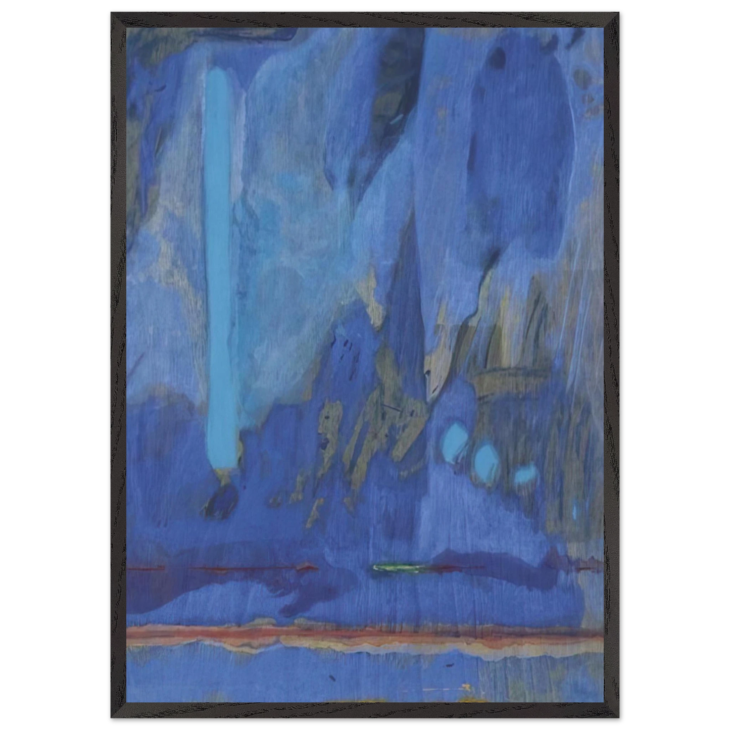 Helen Frankenthaler - Tales of Genji III - 1998 Wall art - 21x29.7 cm / 8x12" - Premium Wooden Framed Poster With Fine Art Paper - White frame
