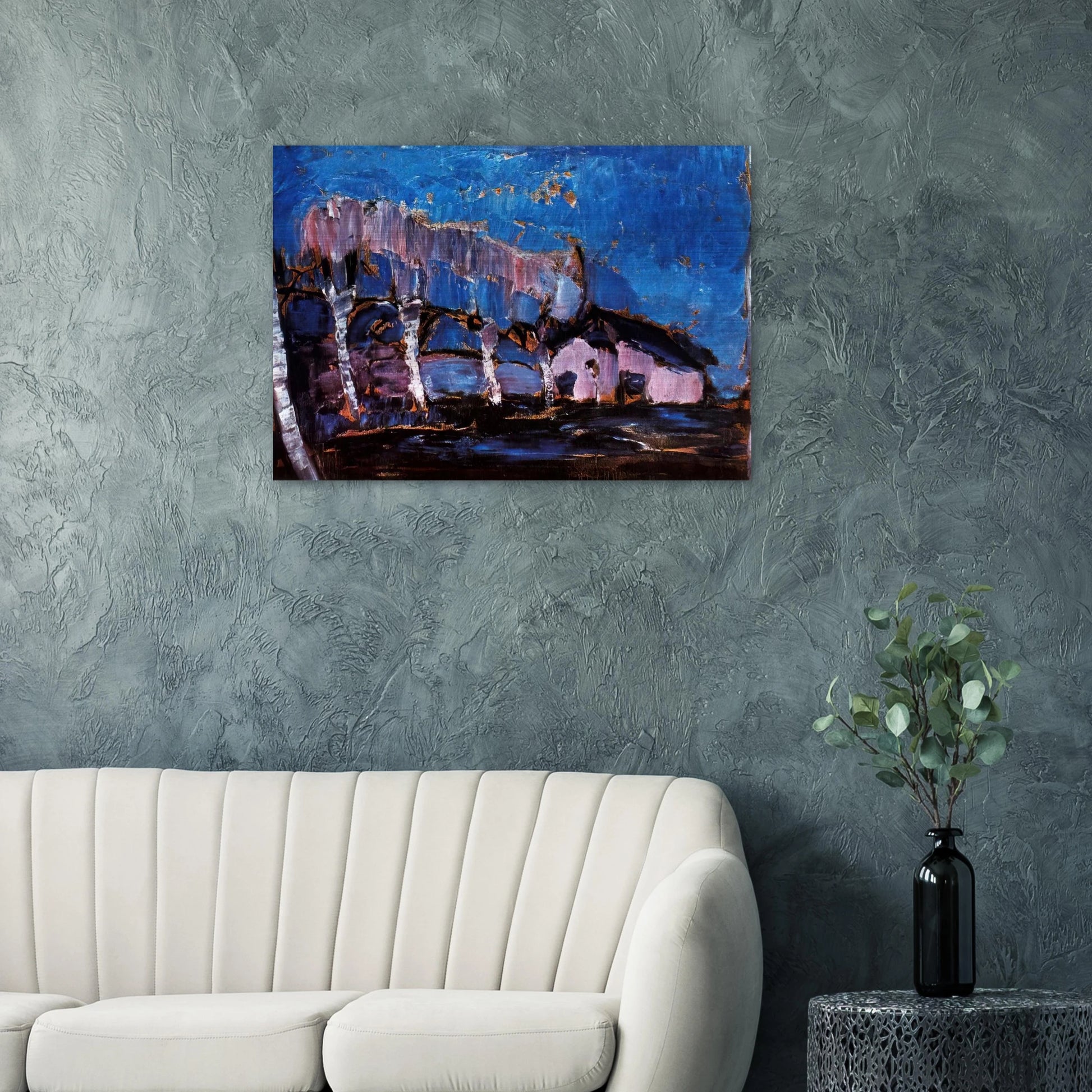 Evening landscape - Piet Mondrian Brushed Aluminum Print - 70x100 cm / 28x40 inches | Piet Mondrian Aluminum Print | Piet Mondrian Prints