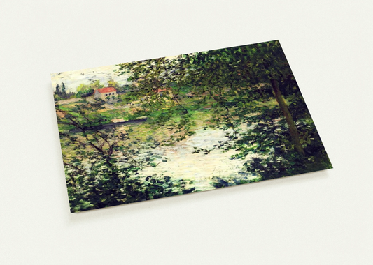 Ile de La Grande Jatte Through the Trees By claude monet Pack of 10 Post Cards | claude monet Post Cards | A6 (10.5 x 14.8 cm) - 4.1 x 5.8 inches