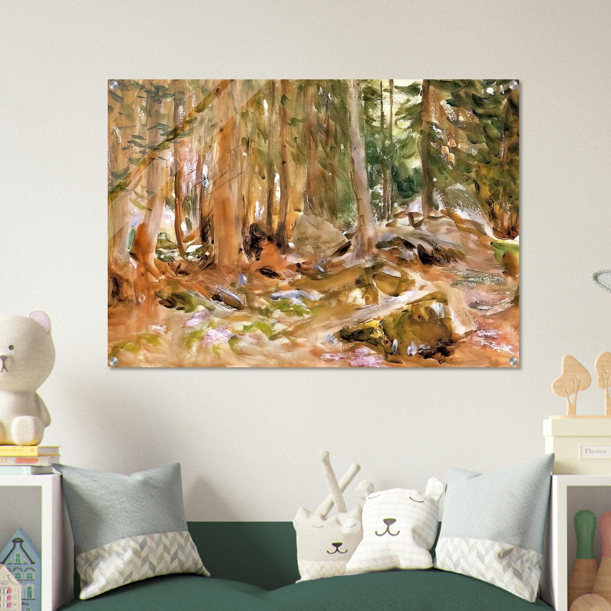 Pine Forest - John Singer Sargent Acrylic Print - 70x100 cm / 28x40″ inches