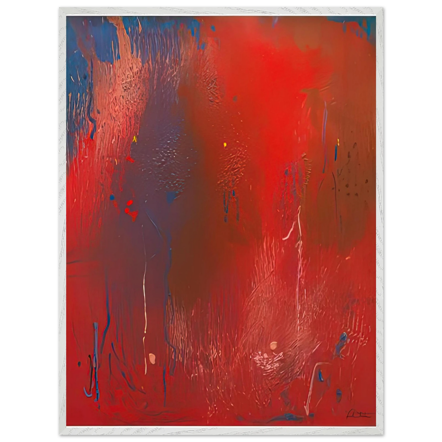 Helen Frankenthaler - Warrior, 1991- Wall Art - 21x29.7 cm / 8x12" - Premium Wooden Framed Poster With Fine Art Paper - Black frame
