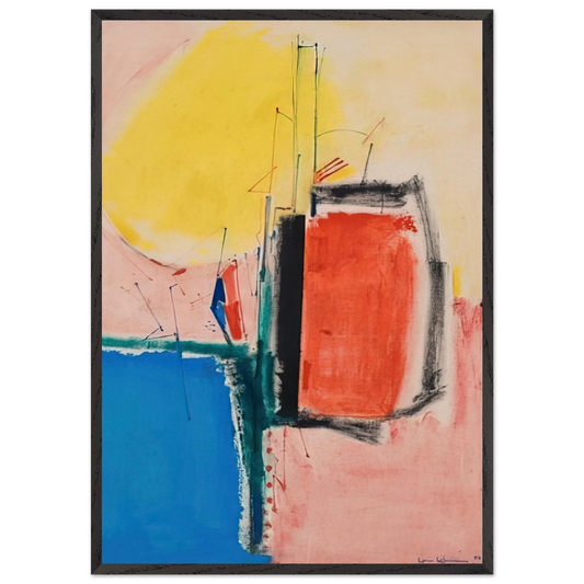 Composition No 1 - Hans Hofmann 70x100 cm / 28x40 inches Framed Art Print – Black Wooden Frame