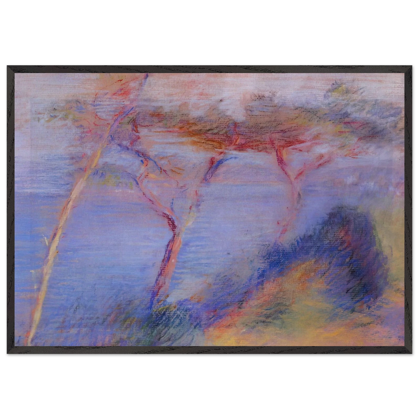 LANDSCAPE N6 - Henri-Edmond Cross Framed Art Print – Black Wooden Frame - Default Title - -Framed Art Print