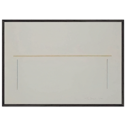 Untitled - 1974 N3 - Fred Sandback Framed Art Print – Black Wooden Frame - Default Title - -Framed Art Print