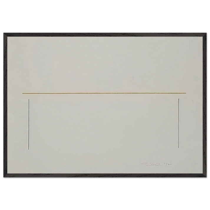 Untitled - 1974 N3 - Fred Sandback 70x100 cm / 28x40 inches Framed Art Print – Black Wooden Frame