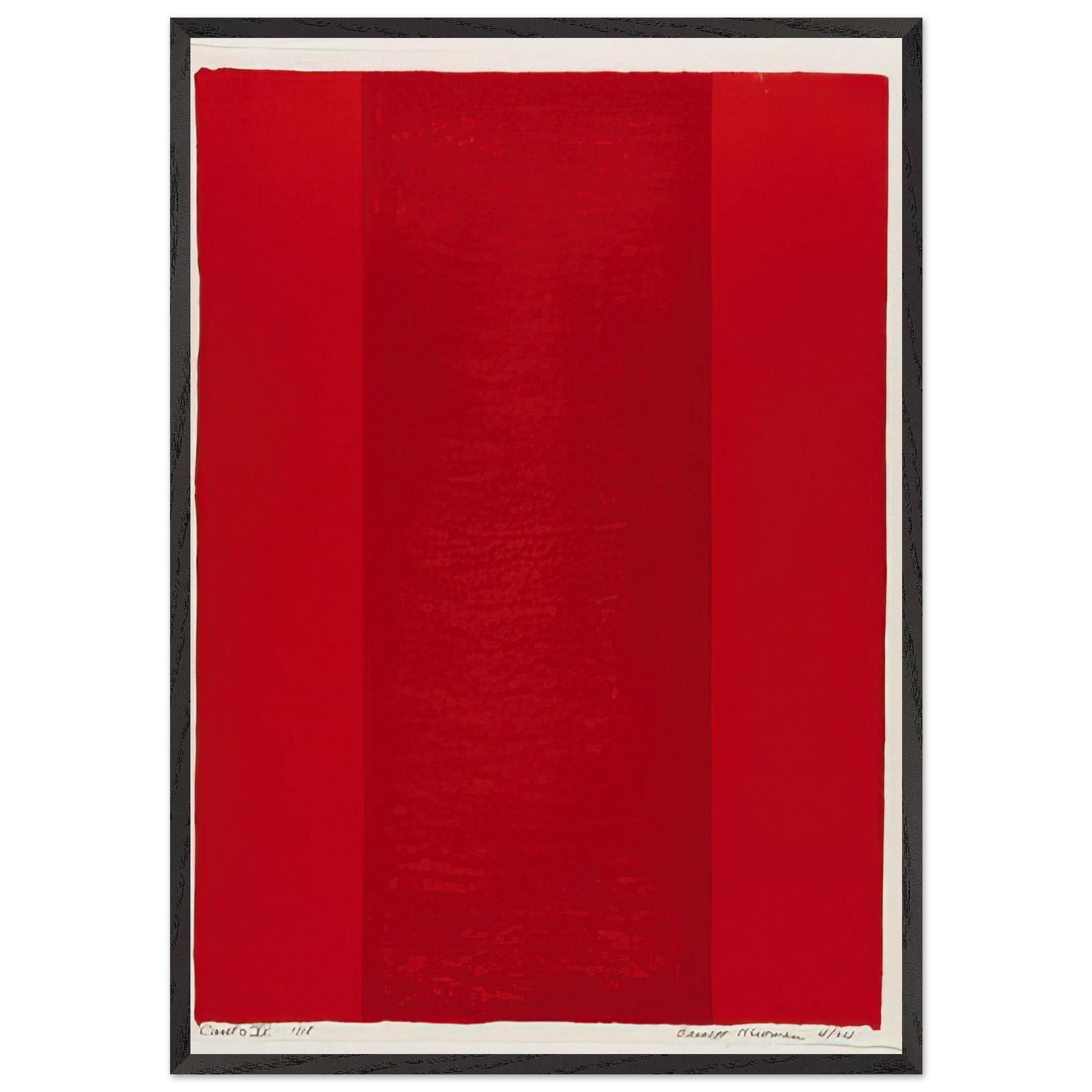 Canto XV - Barnett Newman Framed Art Print – Black Wooden Frame - Default Title - -Framed Art Print