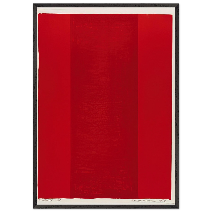 Canto XV - Barnett Newman 70x100 cm / 28x40 inches Framed Art Print – Black Wooden Frame
