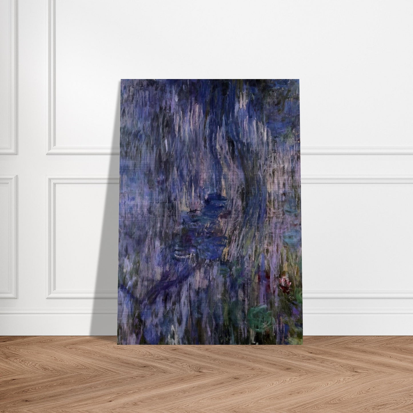 Water Lilies, Reflection of a Weeping Willows - claude monet Brushed Aluminum Print - 70x100 cm / 28x40 inches | claude monet Aluminum Print | claude monet Prints