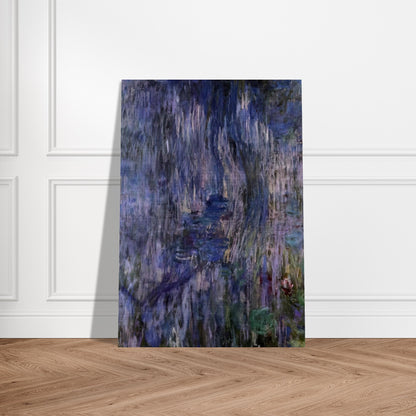 Water Lilies, Reflection of a Weeping Willows - claude monet Brushed Aluminum Print - 70x100 cm / 28x40 inches | claude monet Aluminum Print | claude monet Prints