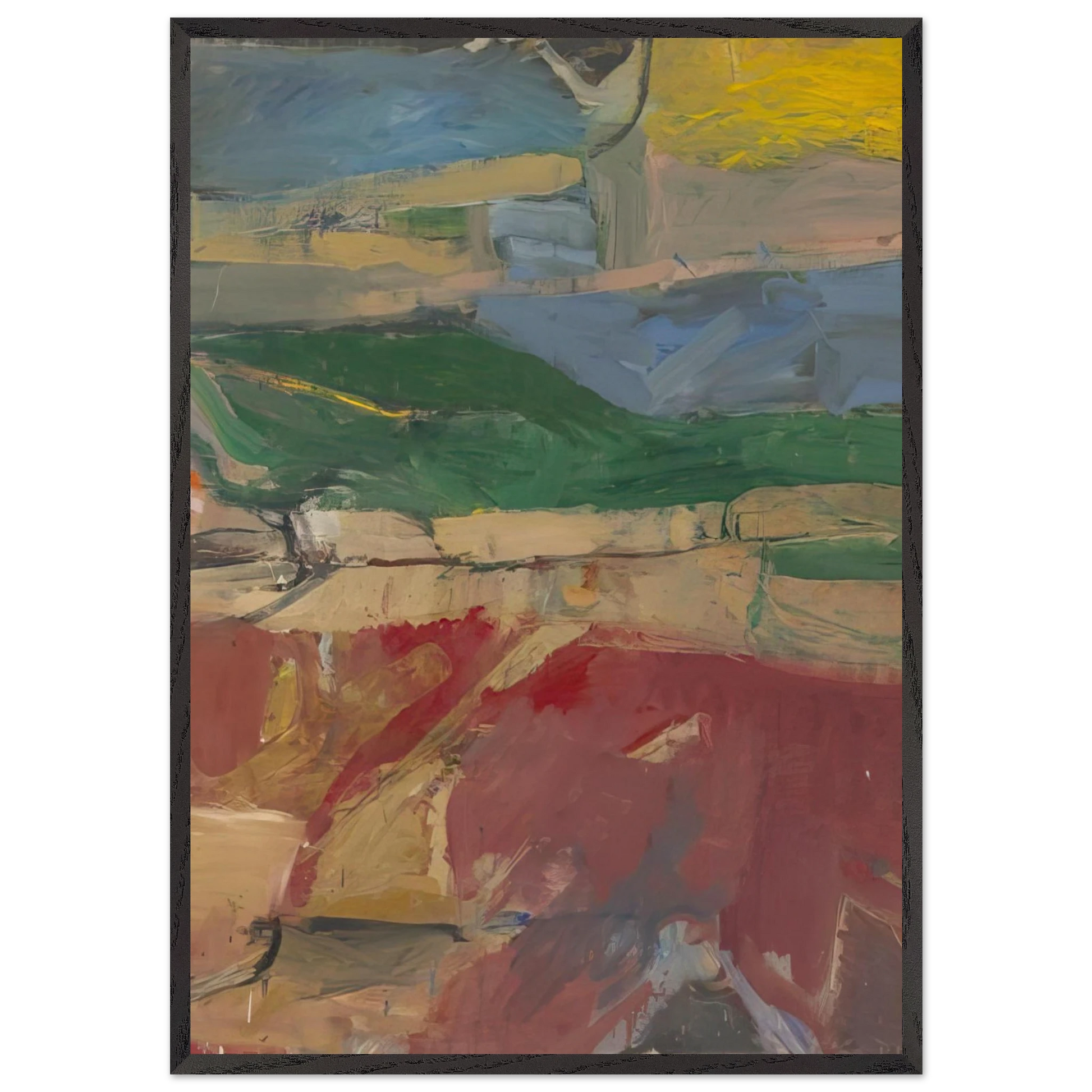 Berkeley 32 - Richard Diebenkorn Framed Art Print – Black Wooden Frame - Default Title - -Framed Art Print