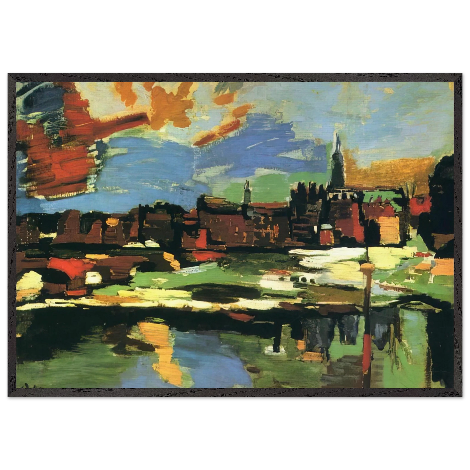 NOTDETECTED235833 - OSKAR KOKOSCHKA Framed Art Print – Black Wooden Frame - Default Title - -Framed Art Print