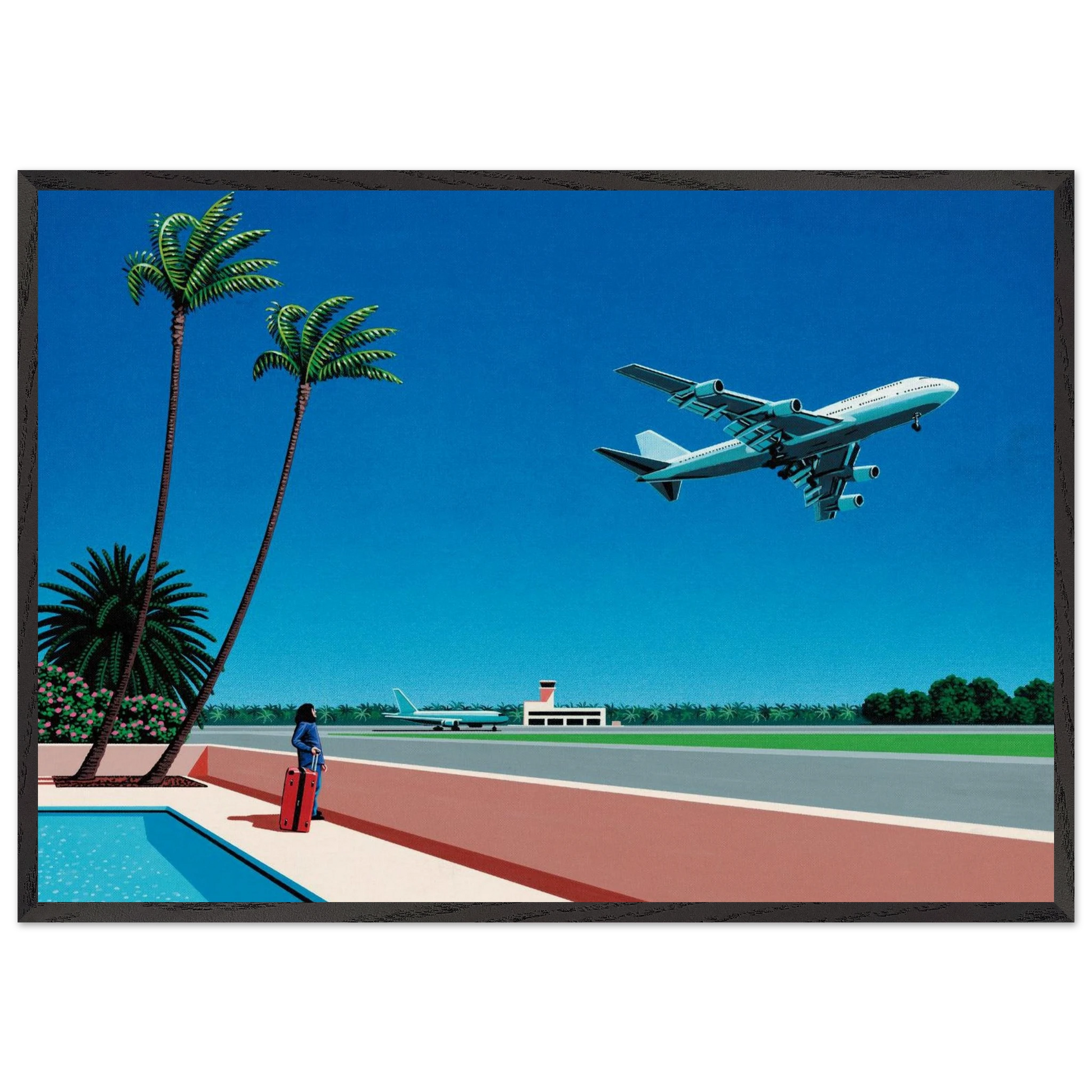 Finest B-R-E-E-Z-E Takeoff - Hiroshi Nagai Framed Art Print – Black Wooden Frame - Default Title - -Framed Art Print