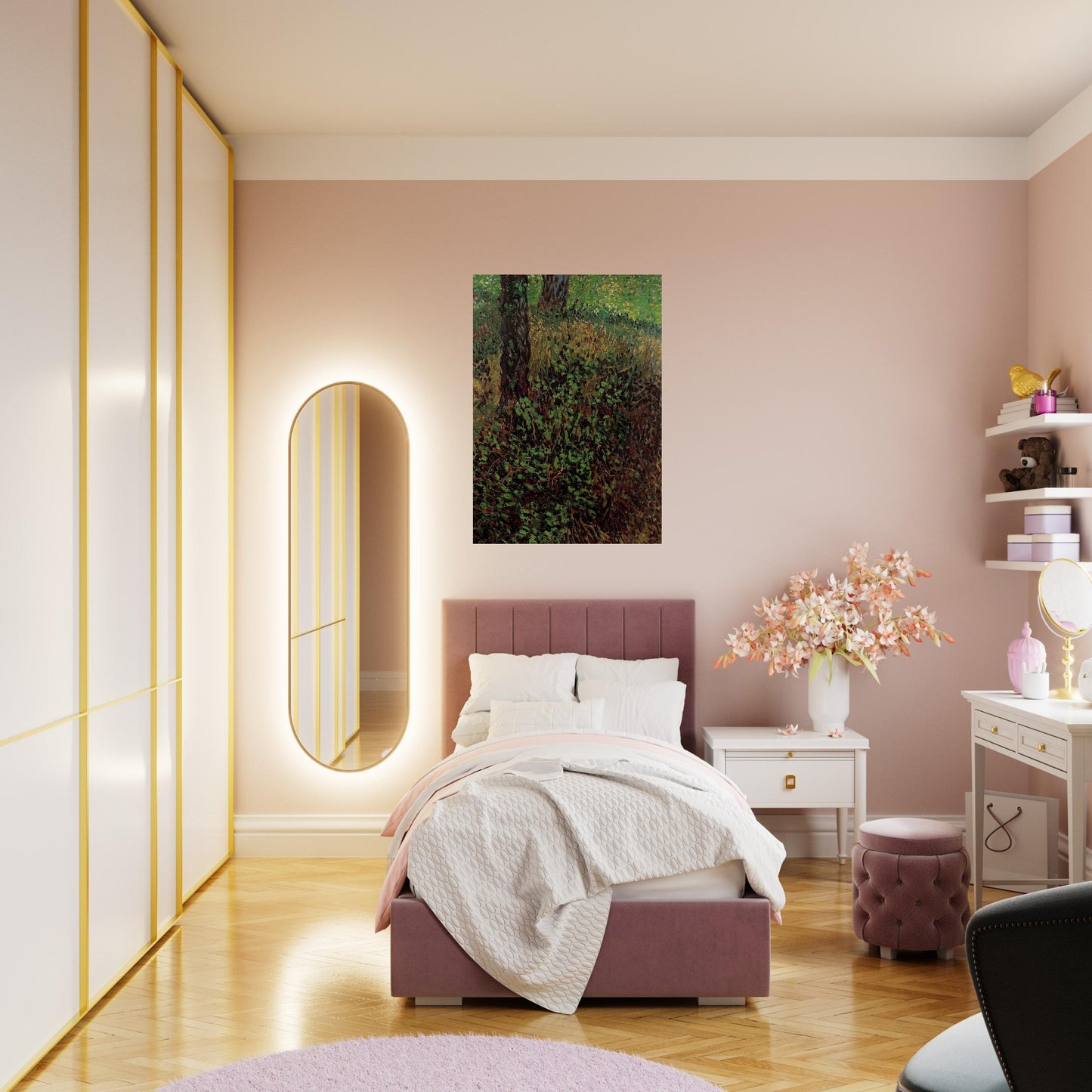 Undergrowth - Vincent van Gogh Brushed Aluminum Print - 70x100 cm / 28x40 inches | Vincent van Gogh Aluminum Print | Vincent van Gogh Prints