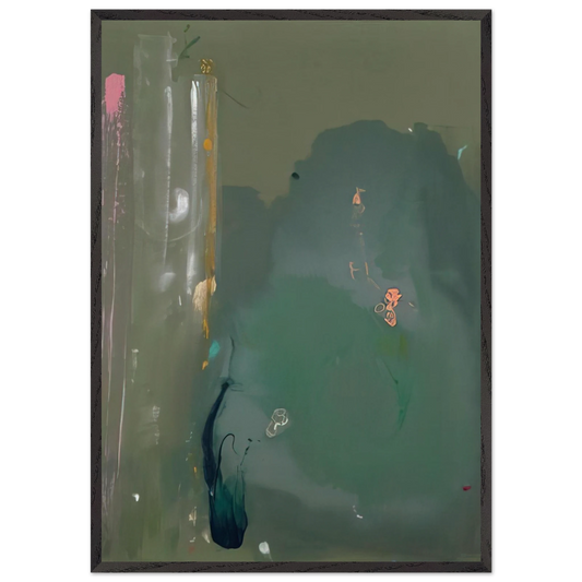 Cote d Argent - 1980 - Helen Frankenthaler 70x100 cm / 28x40 inches Framed Art Print – Black Wooden Frame