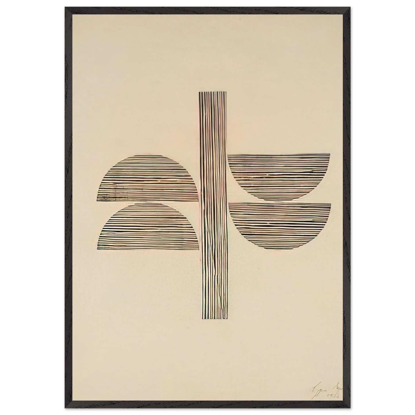 Tecelar - 1956 - Lygia Pape Framed Art Print – Black Wooden Frame - Default Title - -Framed Art Print