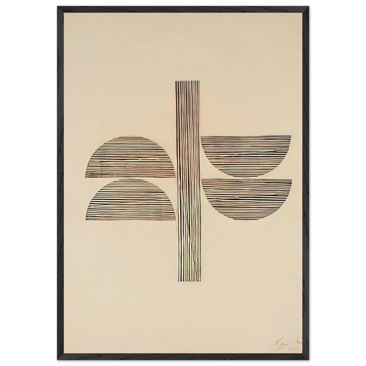 Tecelar - 1956 - Lygia Pape 70x100 cm / 28x40 inches Framed Art Print – Black Wooden Frame