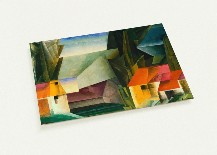 HOPFGARTEN 1920 By Lyonel Feininger Pack of 10 Post Cards | Lyonel Feininger Post Cards | A6 (10.5 x 14.8 cm) - 4.1 x 5.8 inches