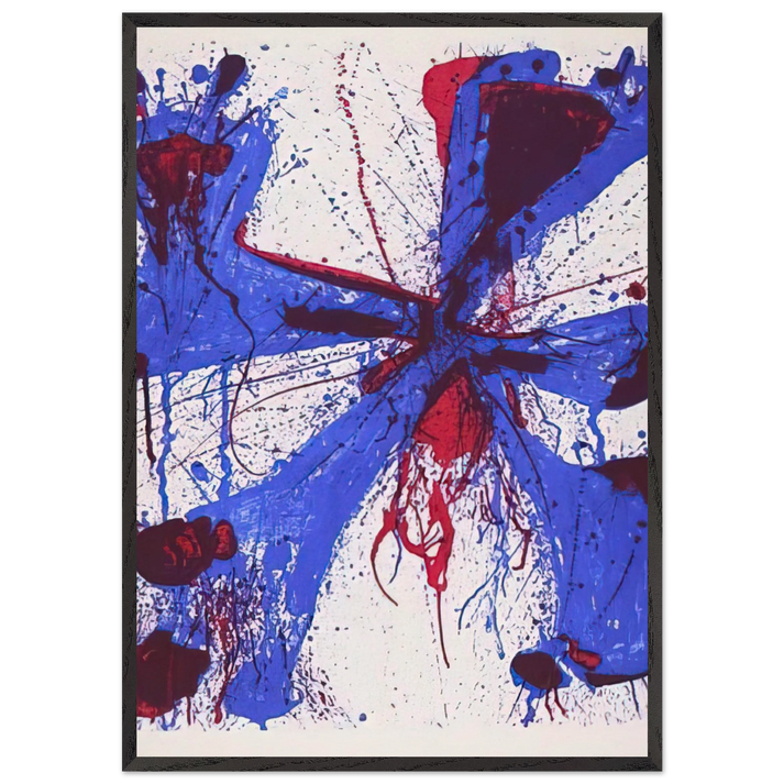 Damn Braces - Sam Francis 70x100 cm / 28x40 inches Framed Art Print – Black Wooden Frame