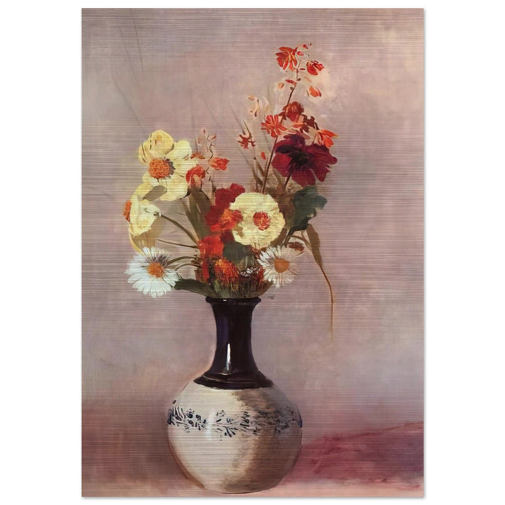 VASE OF FLOWERS 9 - Odilon Redon Brushed Aluminum Print - 70x100 cm / 28x40 inches | Odilon Redon Aluminum Print | Odilon Redon Prints