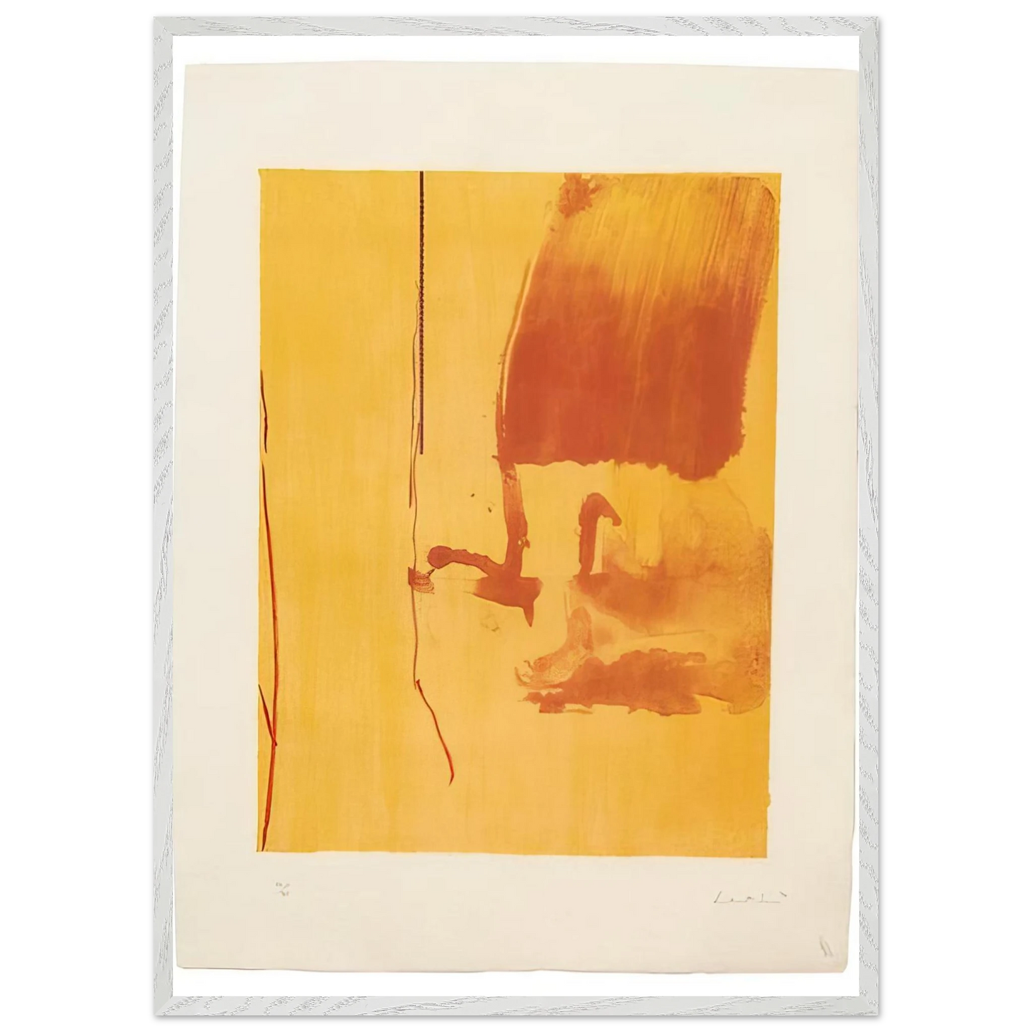 Helen Frankenthaler - Harvest - 1976 Wall art - 15x20 cm / 6x8 inches - Premium Wooden Framed Poster With Fine Art Paper - Wood frame