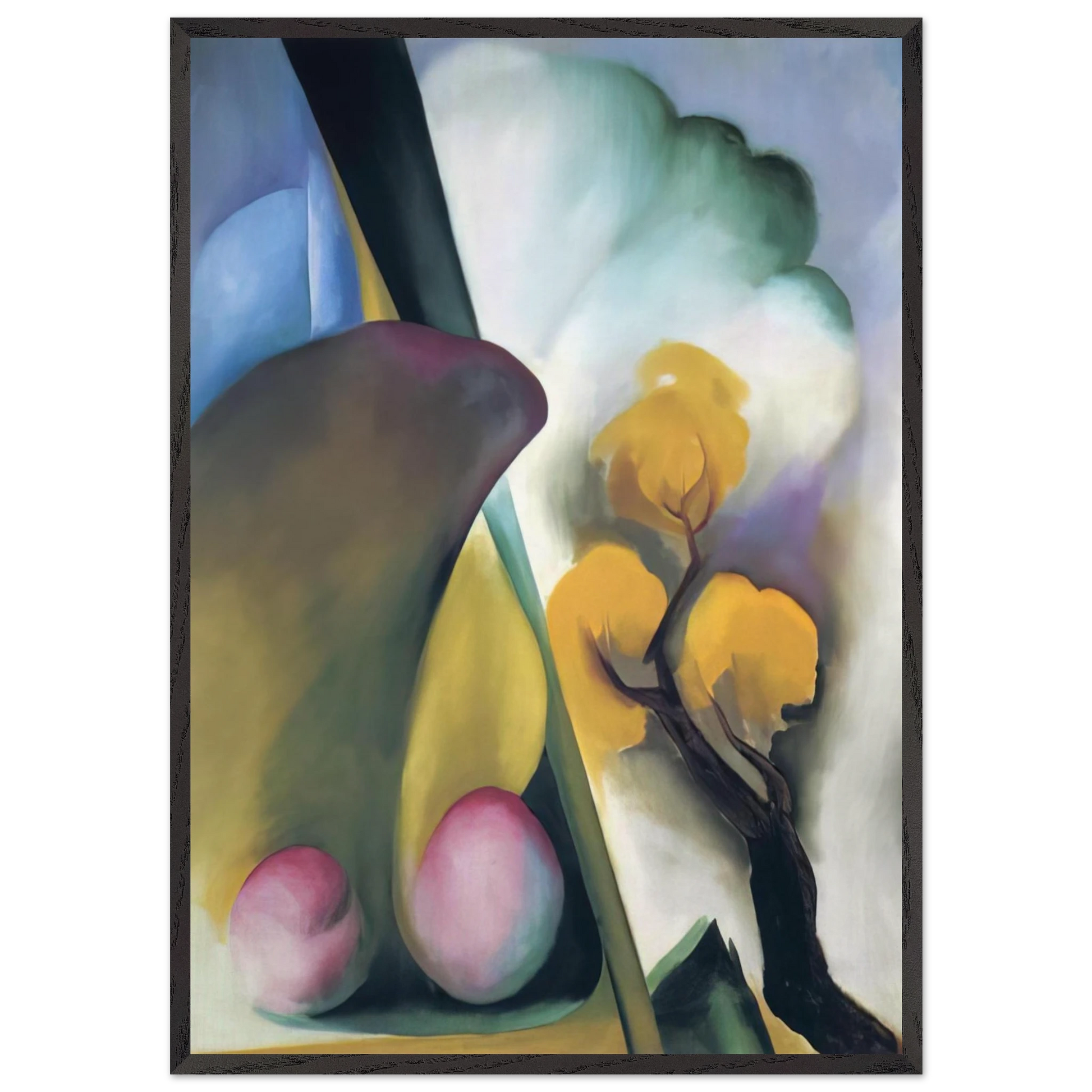 Spring N1 - Georgia OKeeffe 70x100 cm / 28x40 inches Framed Art Print – Black Wooden Frame
