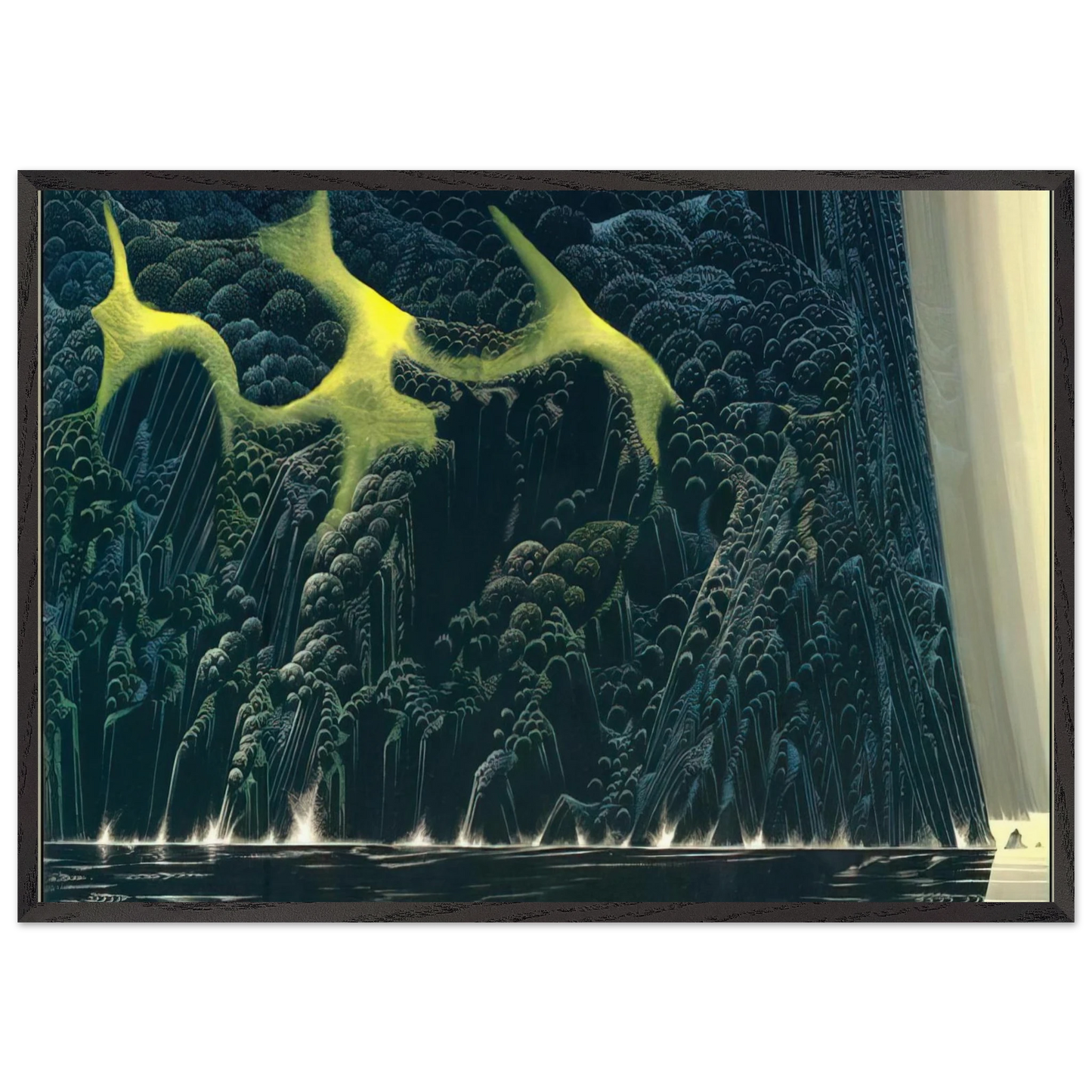 Out of the Sea - Eyvind Earle Framed Art Print – Black Wooden Frame - Default Title - -Framed Art Print