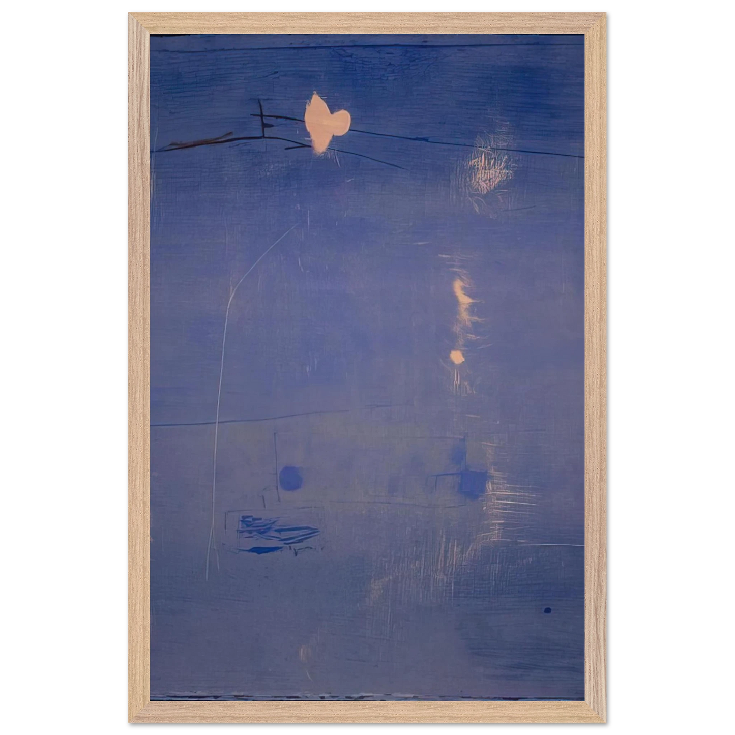 Helen Frankenthaler - Cameo - 1980 Wall art - 27x35 cm / 11x14 inches - Premium Wooden Framed Poster With Fine Art Paper - Wood frame