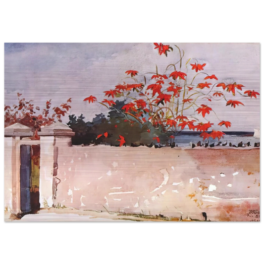 A WALL NASSAU - Winslow Homer Brushed Aluminum Print - 70x100 cm / 28x40 inches | Winslow Homer Aluminum Print | Winslow Homer Prints