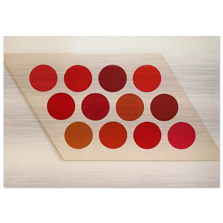 Red Twelve - 1965 - Thomas Downing Brushed Aluminum Print - 70x100 cm / 28x40 inches | Thomas Downing Aluminum Print | Thomas Downing Prints