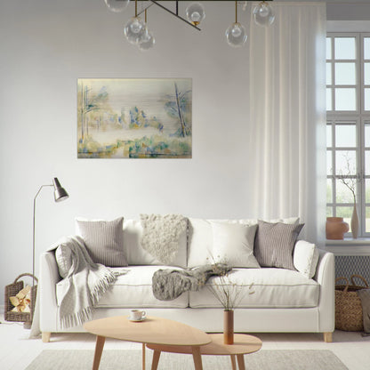 Trees by the Water - Paul Cézanne Brushed Aluminum Print - 70x100 cm / 28x40 inches | Paul Cézanne Aluminum Print | Paul Cézanne Prints