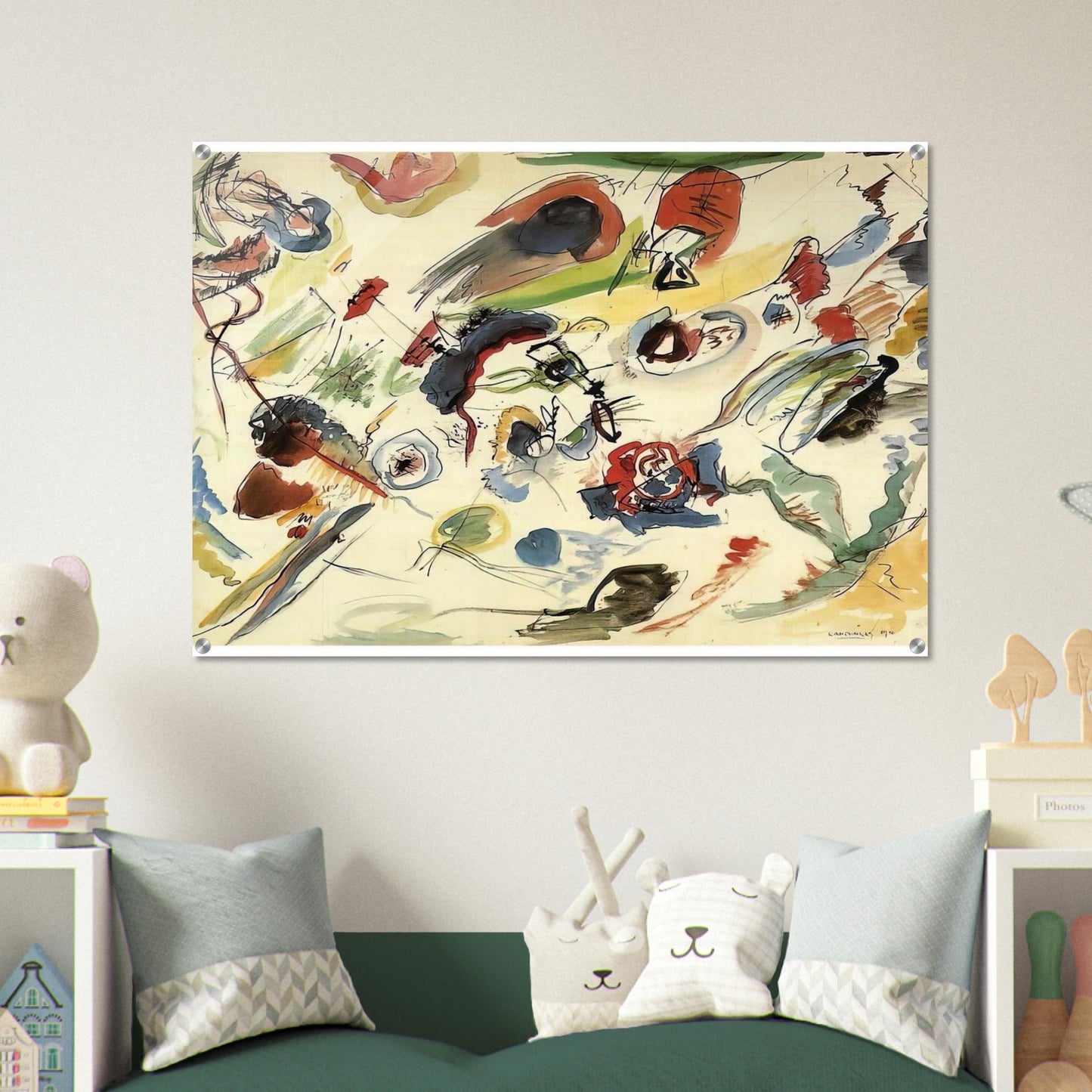 UNTITLED FIRST ABSTRACT WATERCOLOR 1910 - Wassily Kandinsky Acrylic Print - 70x100 cm / 28x40″ inches | Wassily Kandinsky Wall Art | Wassily Kandinsky Prints