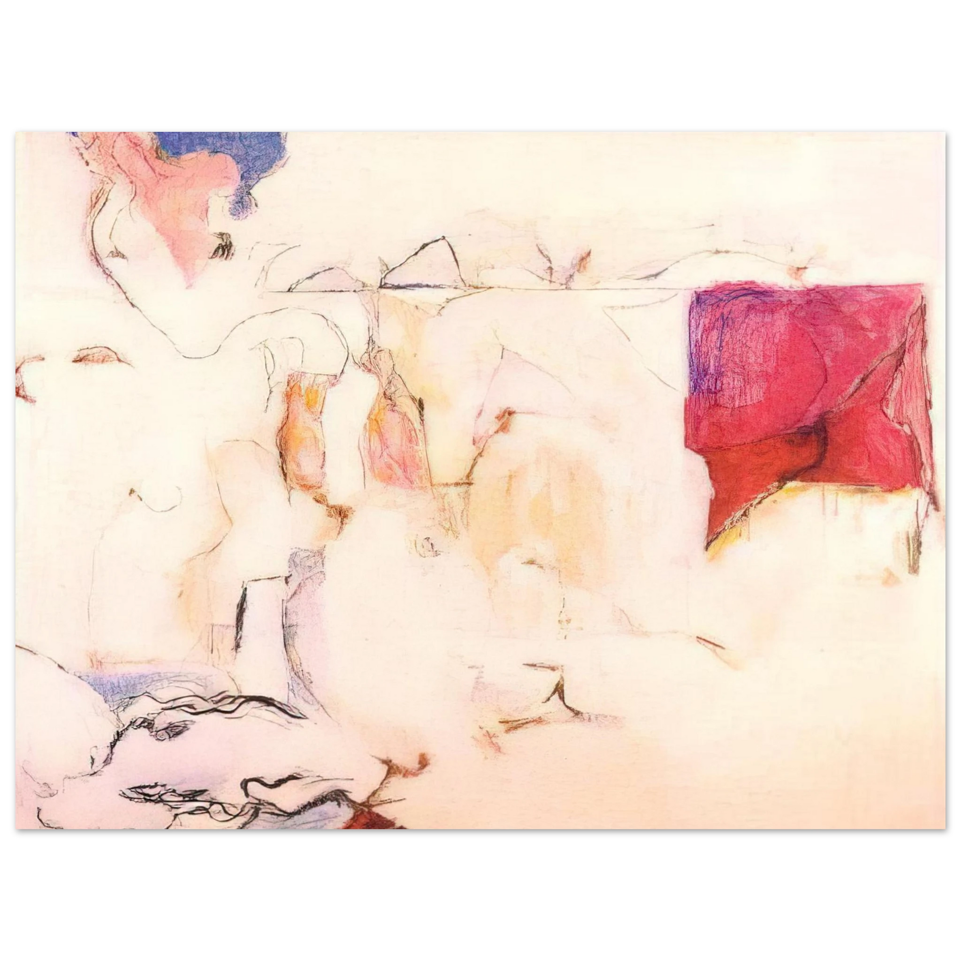 Menez - Untitled - Lyrical Abstraction Fine Art Poster - Default Title