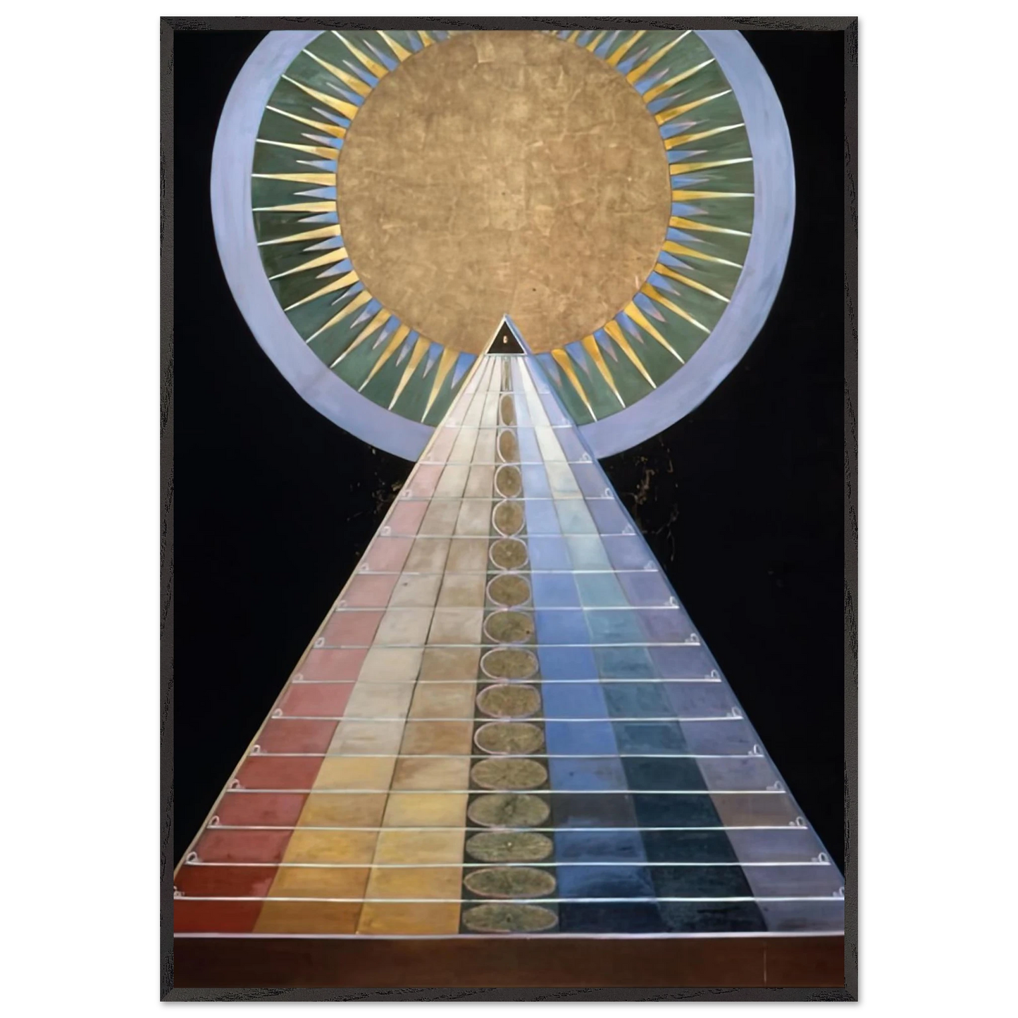 Hilma af Klint - ALTAR PAINTING 1915 Wall art - 27x35 cm / 11x14 Inches - Premium Wooden Framed Poster With Fine Art Paper - White frame