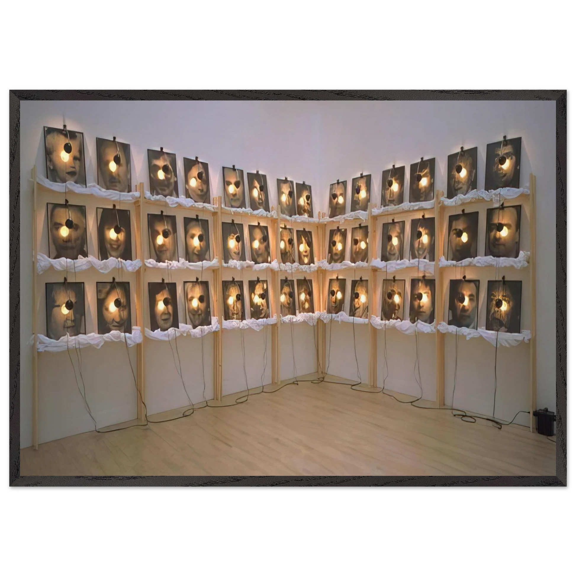 THE RESERVE OF DEAD SWISS 1990 - Christian Boltanski Framed Art Print – Black Wooden Frame - Default Title - -Framed Art Print