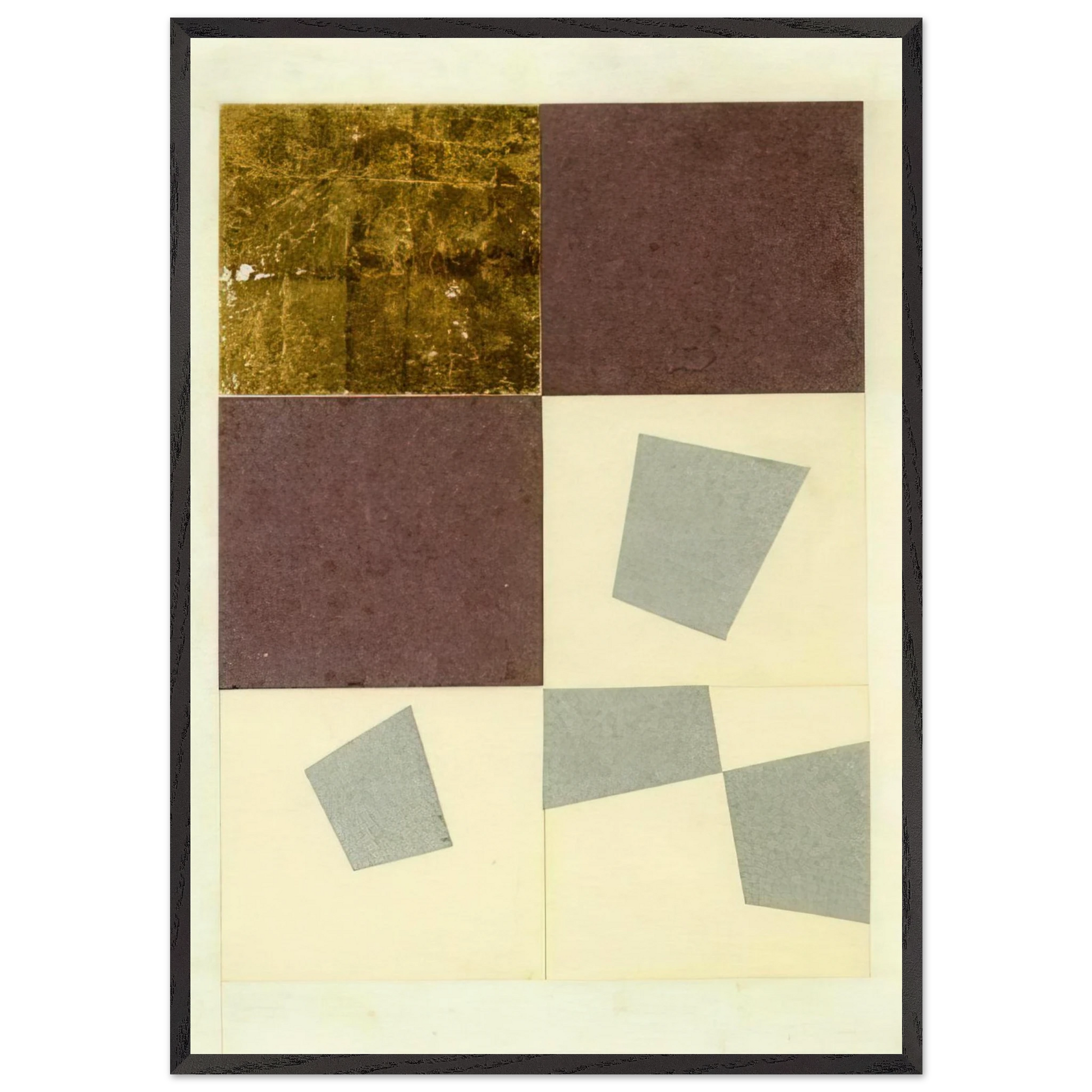 Geometric Collage - Jean Arp Framed Art Print – Black Wooden Frame - Default Title - -Framed Art Print