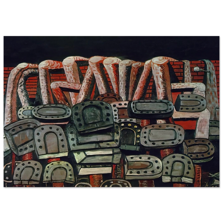 ANCIENT WALL - Philip Guston Brushed Aluminum Print - 70x100 cm / 28x40 inches | Philip Guston Aluminum Print | Philip Guston Prints