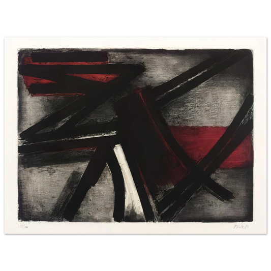 Pierre Soulages - Etching No. 2 - 1952 Fine Art Poster - Default Title