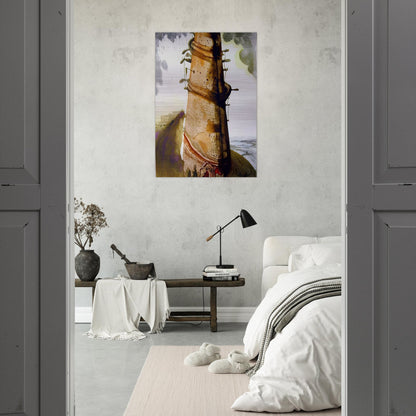 TURRIS BABEL 1967 - Salvador Dali Brushed Aluminum Print - 70x100 cm / 28x40 inches | Salvador Dali Aluminum Print | Salvador Dali Prints
