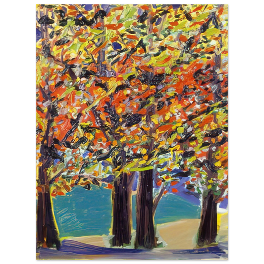 Ronnie Landfield - Autumn View, West Hurley, NY - 1984 Fine Art Poster - Default Title