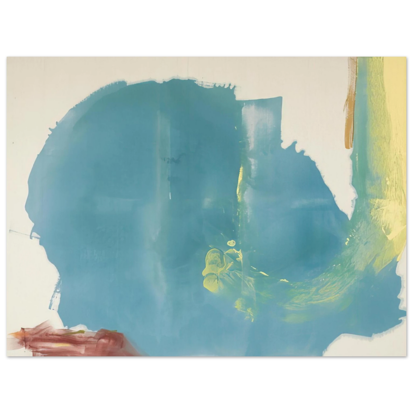 Helen Frankenthaler - Where Necessary - 1977 Wall art - 21x29.7 cm / 8x12" - Premium Wooden Framed Poster With Fine Art Paper - Wood frame